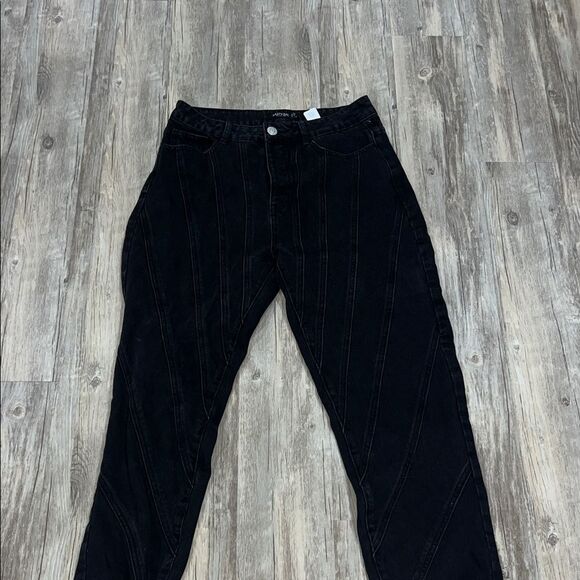 Nasty Gal Charcoal Denim Pants - Picture 1 of 3